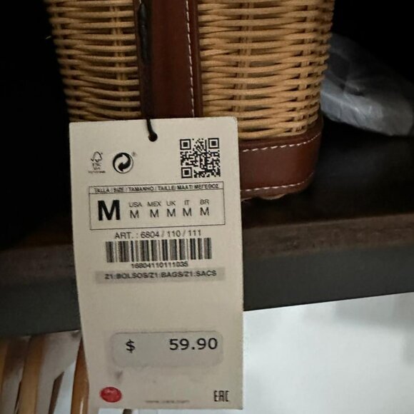 ZARA BASKET BOX BAG- NWT - Picture 4 of 4